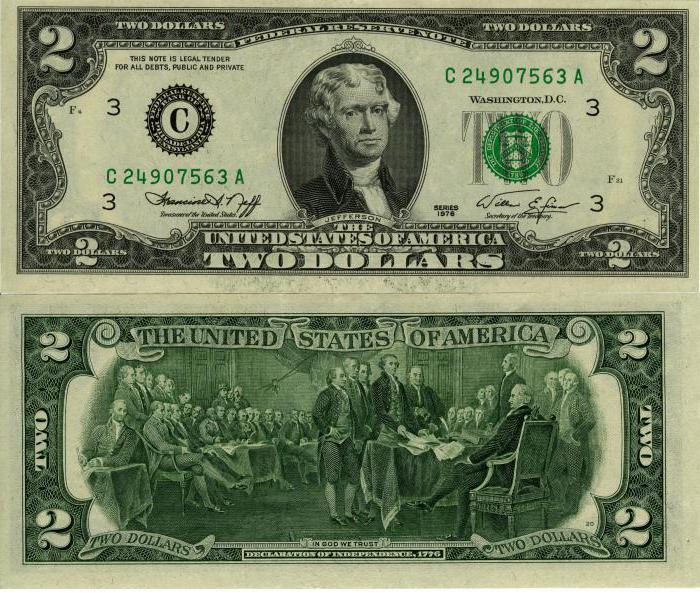 банкнота 1 доллар сша